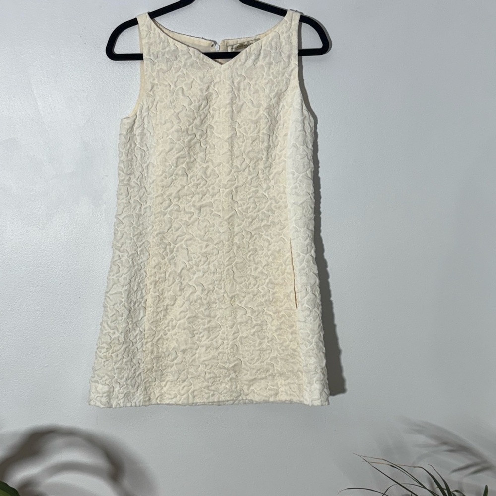 Balenciaga Cream Textured Mini Dress
